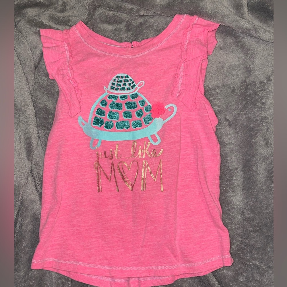 -kids 4t just like my mom turtle shirt